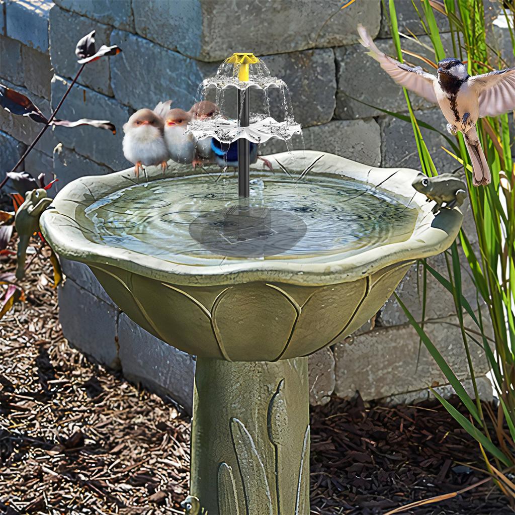 Solar Power  Bird Bath  Water Floating Pond Garden Patio Decor