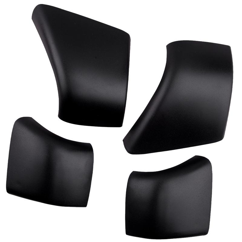 4 Stück Auto Dachgepäckträger Abdeckkappe Schiene Endkappe Schwarzer Kunststoff Passend für Tesla Model 3 2017 2018