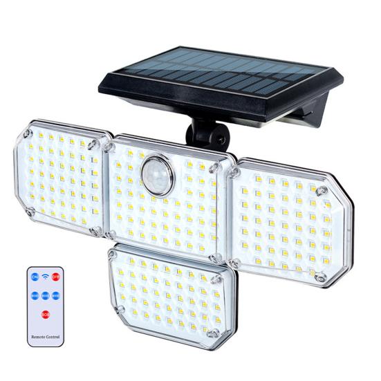 Wall Lamp Solar Energy Waterproof Solid Bright Low Power Consumption Illumination Wide Coverage Area Adjustable Heads Security LED Lights for Outdoor