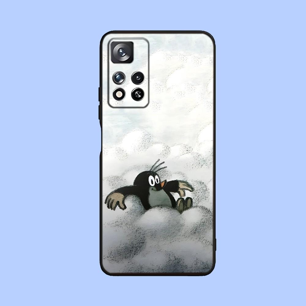 Cartoon L-Little Mole Phone Case For Samsung Galaxy A13,A21s,A22,A31,A32,A52,A53,A71,A80,A91 Soft Black Cover