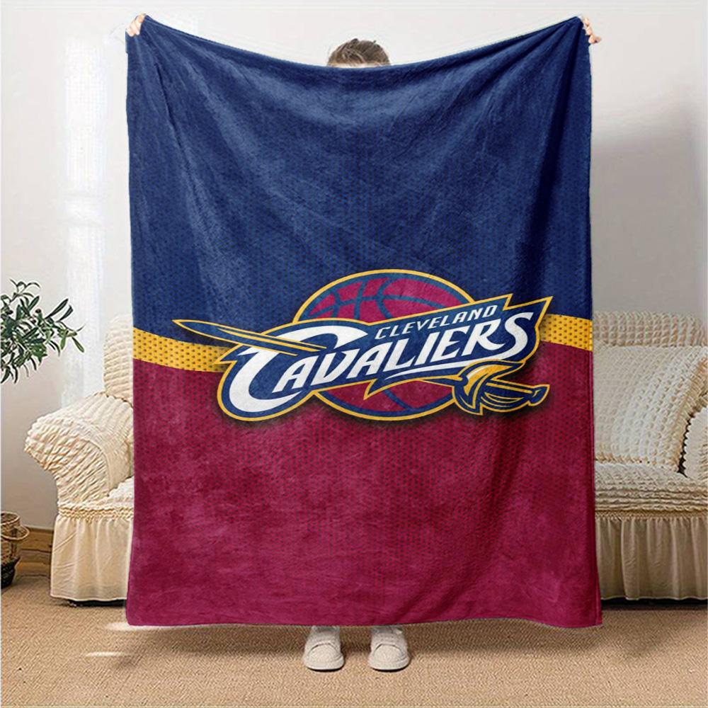 Cleveland Cavaliers Print Flannel Blanket High Quality Warm Comfortable Cover for All Seasons Perfect for Gifts Home Decor