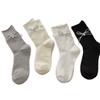 Female Spring and Autumn Cotton Double Bow Love Ballet Wind Drum Pile Socks