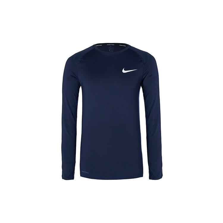 Nike Pro Casual Sports Training Long Sleeves Tight Gym Clothes Navy Blue Men s BV5589-452 XXL