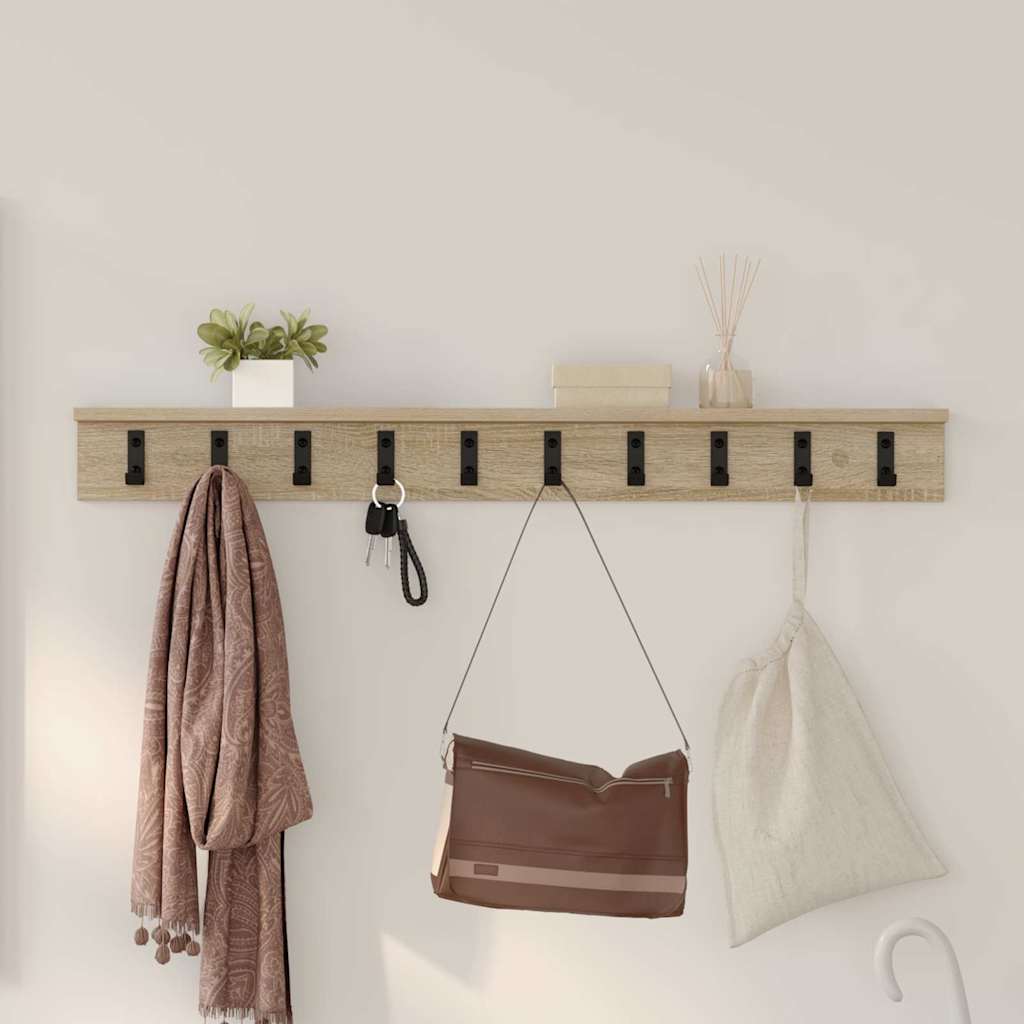 Wall Mounted Nightstand Sonoma Oak 100 X 10.5 X 10.5 Cm