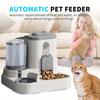 Katzenfutternapf Automatischer Futterspender mit Auslaufsicherem Design mit Wasserfontäne Haustierfutterspender für Kleine Mittlere Große Katzen Hunde