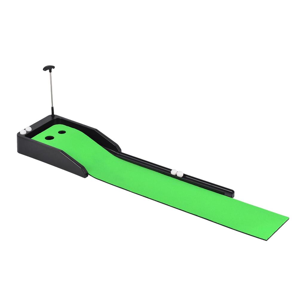 Golf Putting Pract Mat Auto Ball Return Non Slip Training Aid