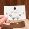 2026 Ginkgo Leaf Zircon Shell Stud Earrings - Three Pairs of High-End Ear Jewelry for Women