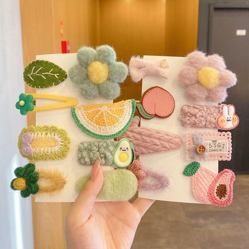 Autumn/Winter 2025 Lambswool Plush Hair Clip: Cute BB Clip Headwear for Women & Children