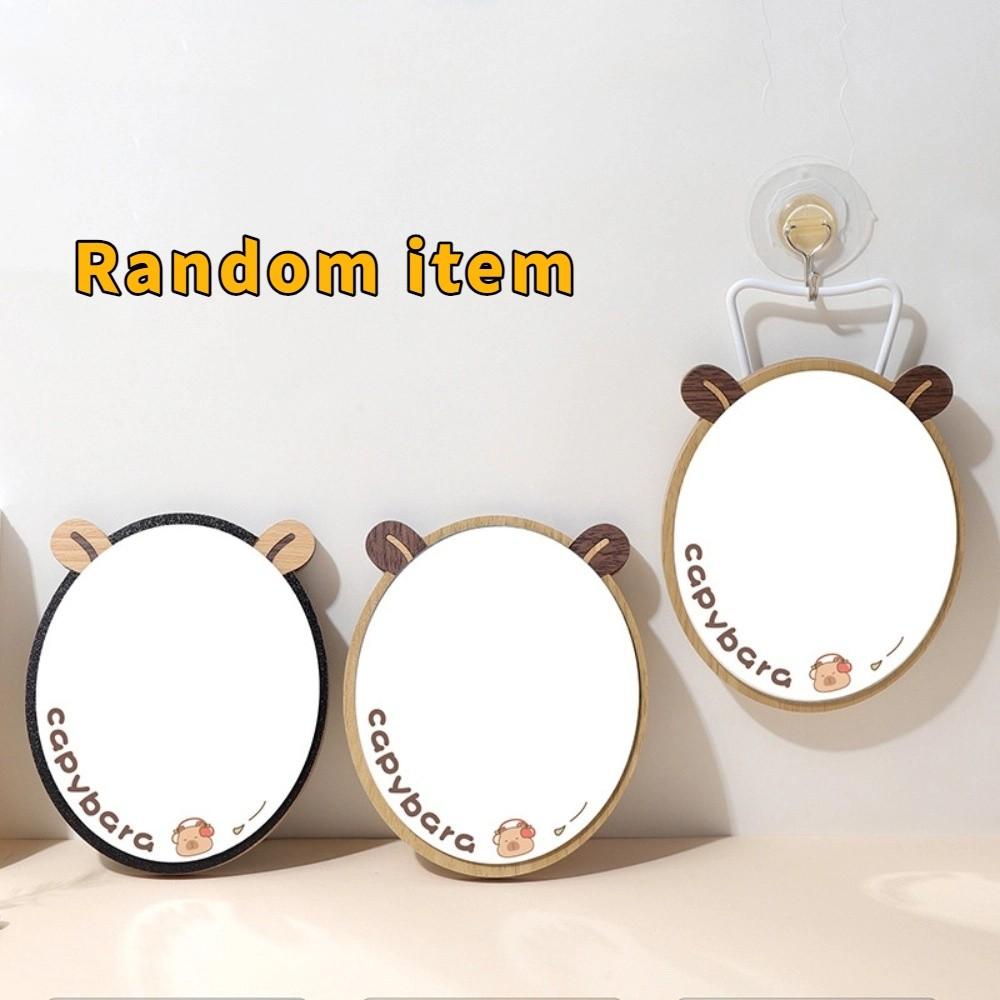 Cartoon Standing Makeup Mirror Adjustable Single-sided Mirror Creative Folding Makeup Mirror  Gift