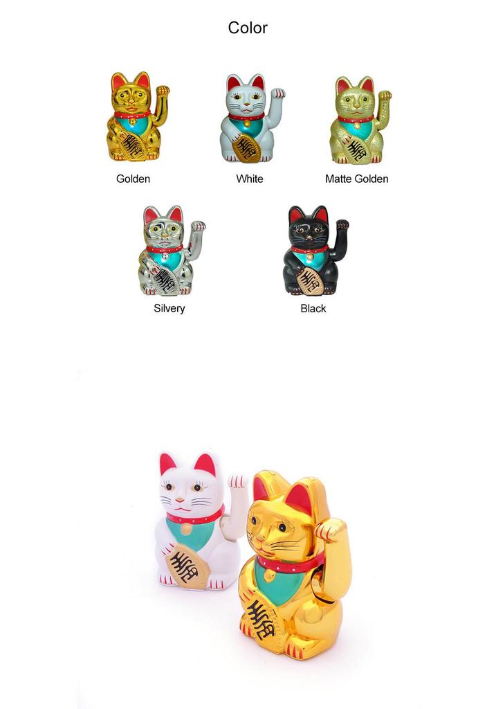 Large Multi-size Lucky Cat Figurine - Wealth & Fortune Home Decoration, Perfect for New Store Opening or Housewarming Gift