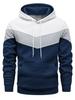 Mens Patchwork Hooded Sweatshirt Hoodie Clothing Casual Loose Streetwear Men's Fashion Fall/Winter Sports Jacket