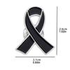 Awareness Black Ribbon Pin Melanoma Cancer Skin Cancer Funerals Memorial Pin Vintage Breast Cancer Funeral Ribbon Badge Brooch