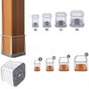 Universal Floor Protectors Chair Leg Cover Square Reduce Noise Chair Feet Cover Non-Slip Thickened Silicone Leg Caps Hardwood