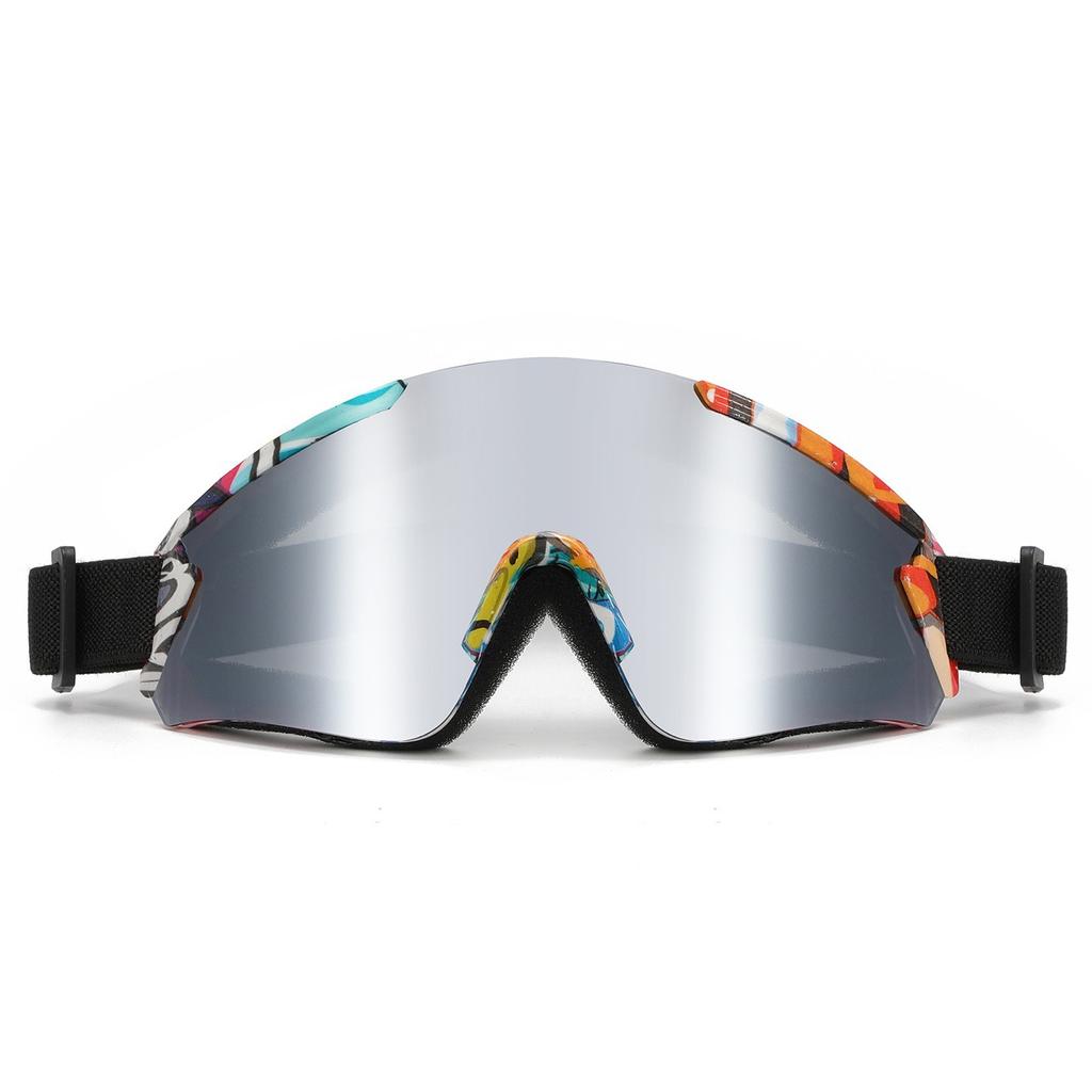 Large Frame Colorful Cycling Glasses Men'S And Women'S Mountaineering Ski Goggles Outdoor Sports Windproof Sand Eye Protection Glasses