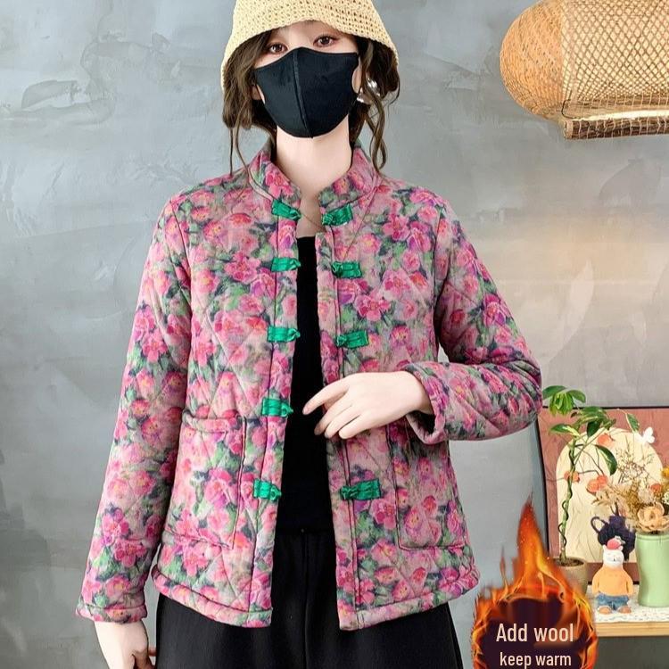 Women's Ethnic Style Cotton Linen Jacket with Frog Buttons - Retro Autumn/Winter