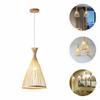 Japanese Chandelier Natural Bamboo Rattan LED Pendant Lights Handmade Weaving Hanging Lamps Wicker Shades E27 Lighting Lampshade