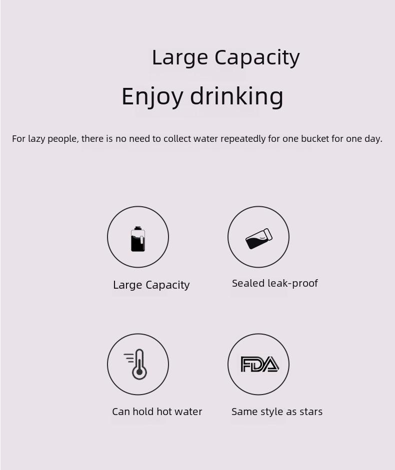 2023 Summer Gradient Sports Water Bottle: Large Capacity, Portable, Popular Design