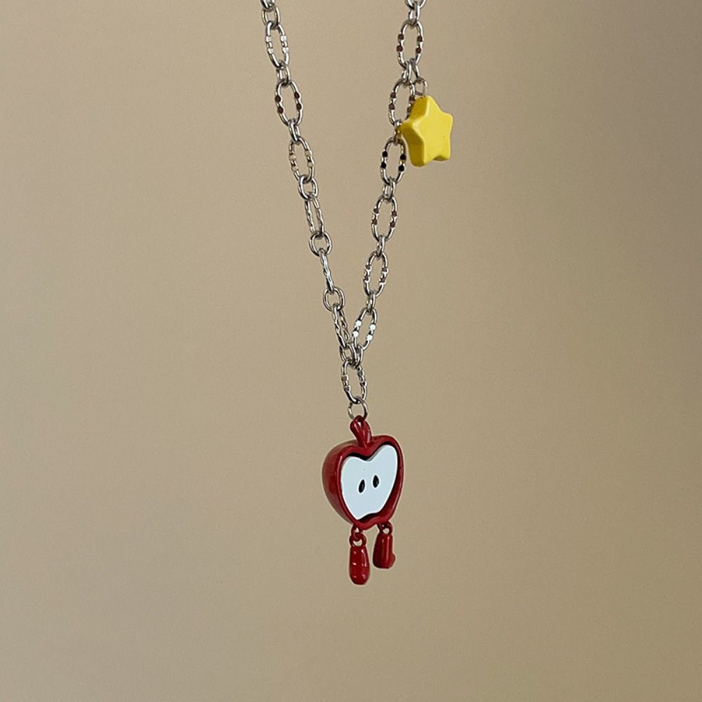 

Cute Star Necklace Personality Pearl Necklace Texture Necklace Gift Style-C
