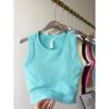 Lu Same Sports Vest for Women New Arrival with Chest Pad Fixed Cup Outwear Bubble Wrap Pilates Training Top Yoga Clothes