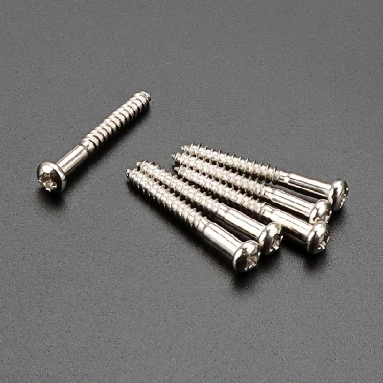6Pcs/lot Metal Electric Guitar Accessories Screws Round Head Bridge Tail Screws