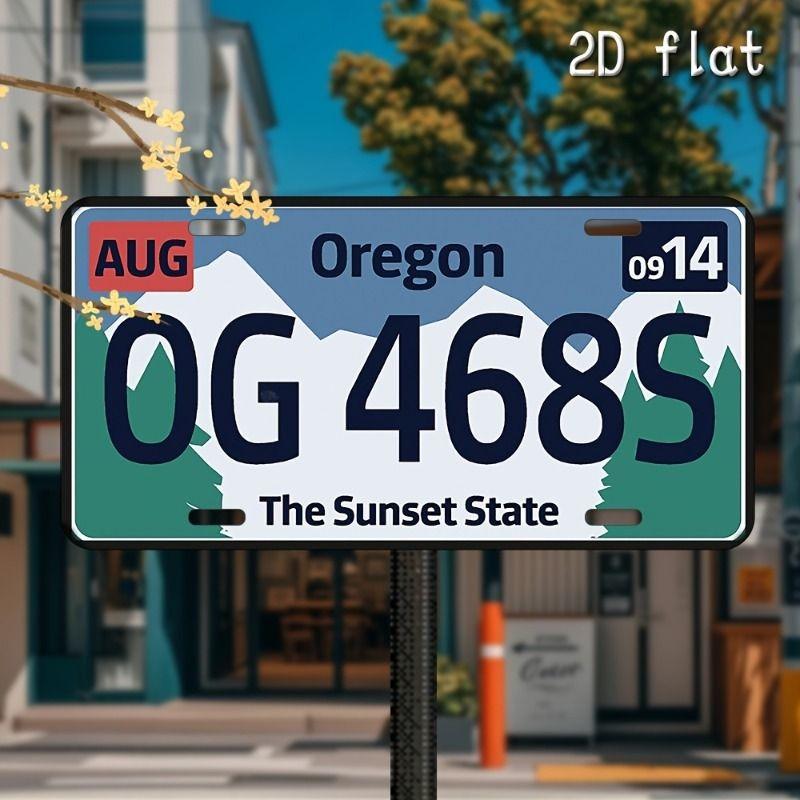 Motorcycle Souvenir License Plate, Metal Auto Wall Decor 15x30cm