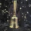 Triple Moon Pentacle Hand Bell Meditation Ceremony Tarot Readings Altar Brass Bell