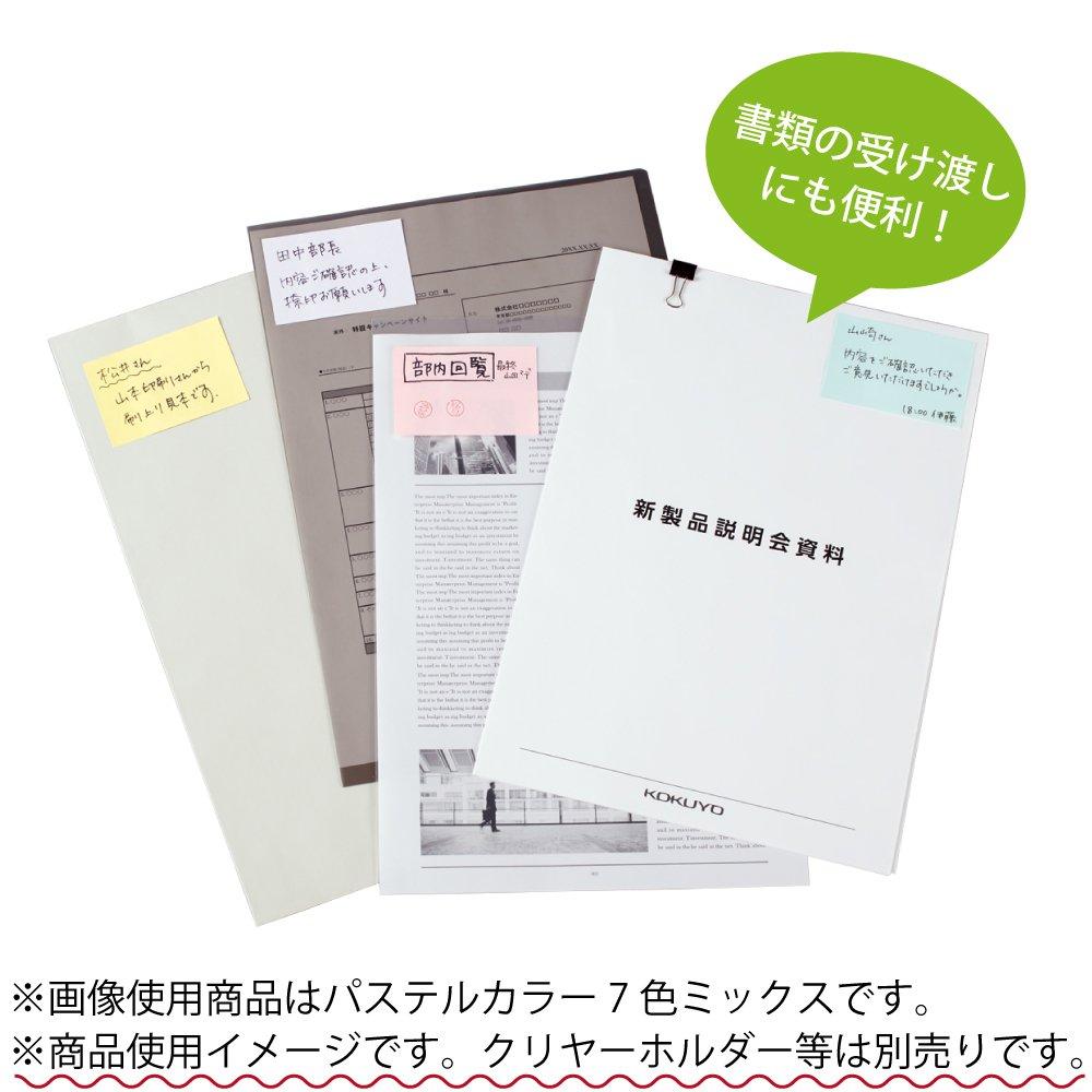 KOKUYO Sticky Strong 75mm X Neon 90 Sheets X 10 7 Notes, Adhesive, K2, 50mm, Colors, Packs, Colors, K2ME-KN7550X10