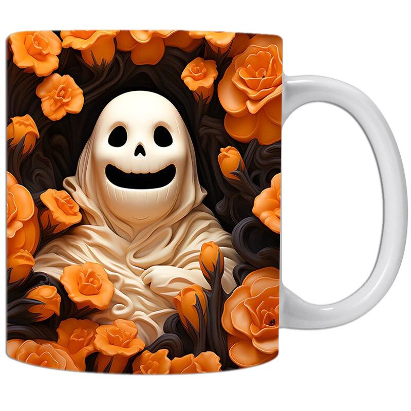 3D Pumpkin Pumpkin Spooky Ceramic Coffee Mark Cup Tea Cup Halloween Halloween Boo