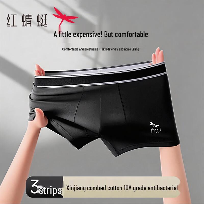 RED DRAGONFLY Men's Cotton Antibacterial Boxer Briefs