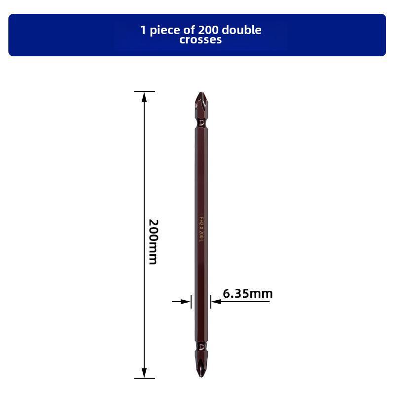 Electric Dual-Head Screwdriver: High-Hardness, Strong Magnetic, Anti-Slip, Super Hard Industrial Drill