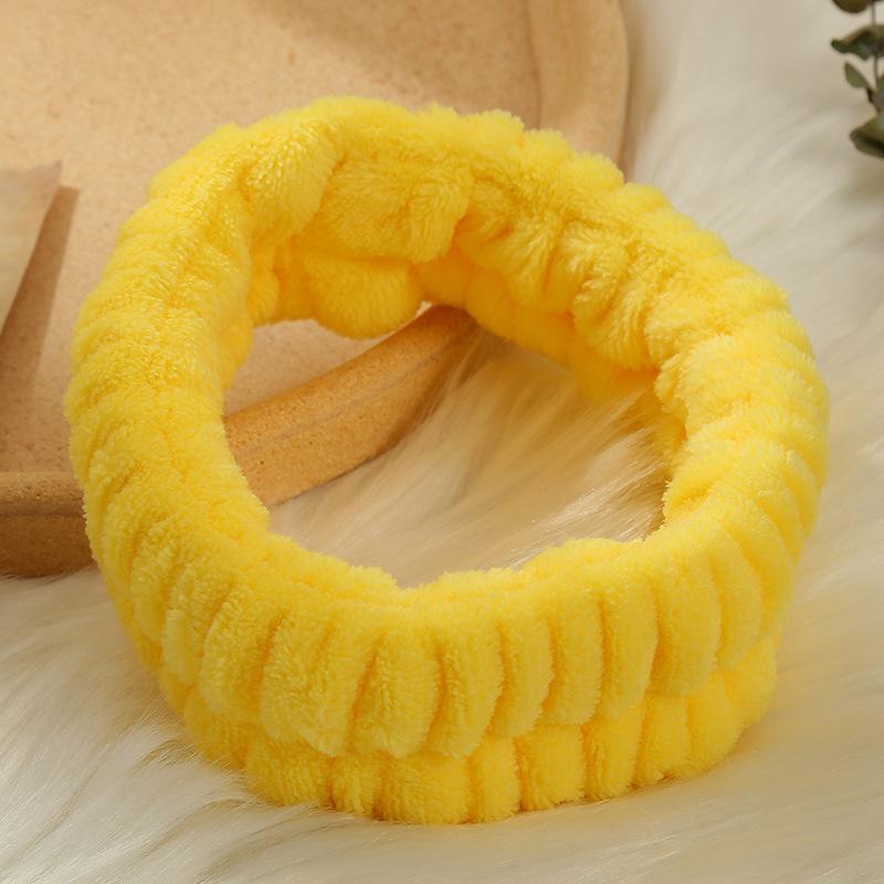 Women's Flannel Spa Headband & Wristband Set, Absorbent Wrist Bands for Face Wash