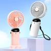 Handheld/desktop/neck Mounted Multi-purpose Small Fan LED Display with 5 Levels of Wind Power