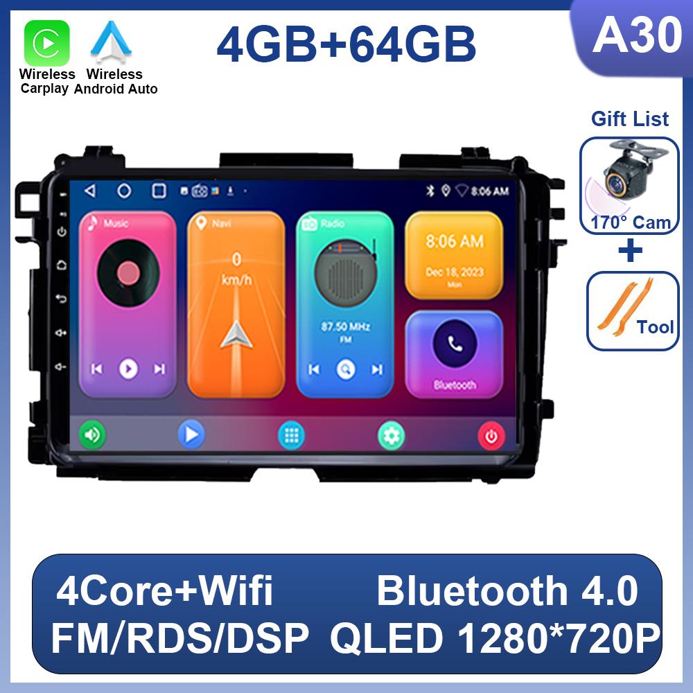 Android 14 For Honda Vezel HR V HRV XRV 2015 2016 2017 2018 2019 2020 Car Radio Multimedia Stereo Player GPS Navigation Carplay
