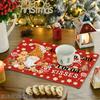 4pcs/6pcs, Christmas Table Placemats, Gnome Gingerbread Xmas Placemats Table Decor, Suitable for Home Kitchen Restaurant Decor, Holiday Party Table De