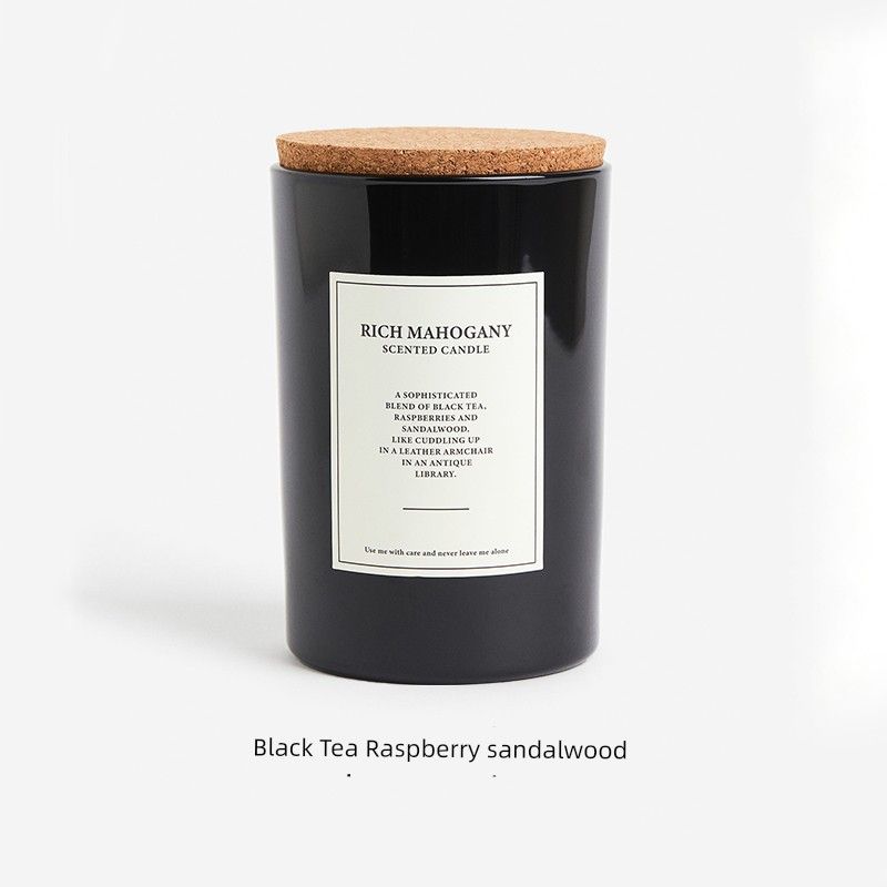 

HM Home Home Ornament Aromatherapy Candle Dinner Nordic Style Glass Candlestick For Home Romantic Fragrance 0987278 Fragrant mahogany incense candle