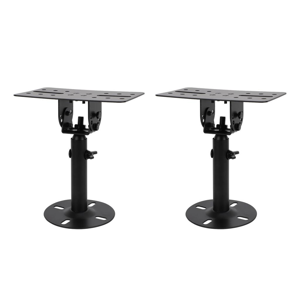 1 Pair Speaker Stand Thickened Metal Wall Ceiling Mount Speaker Bracket with Telescopic Rod for