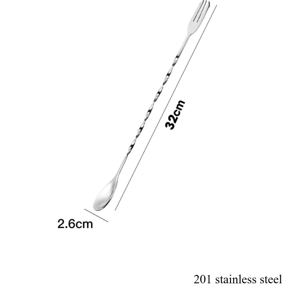 304 Stainless Steel Spoon Spoon Cocktail Bar Spoon Bar Bartender Spoon Milk Tea Stirring Spoon Double Head Bar Spoon Bar Spoon