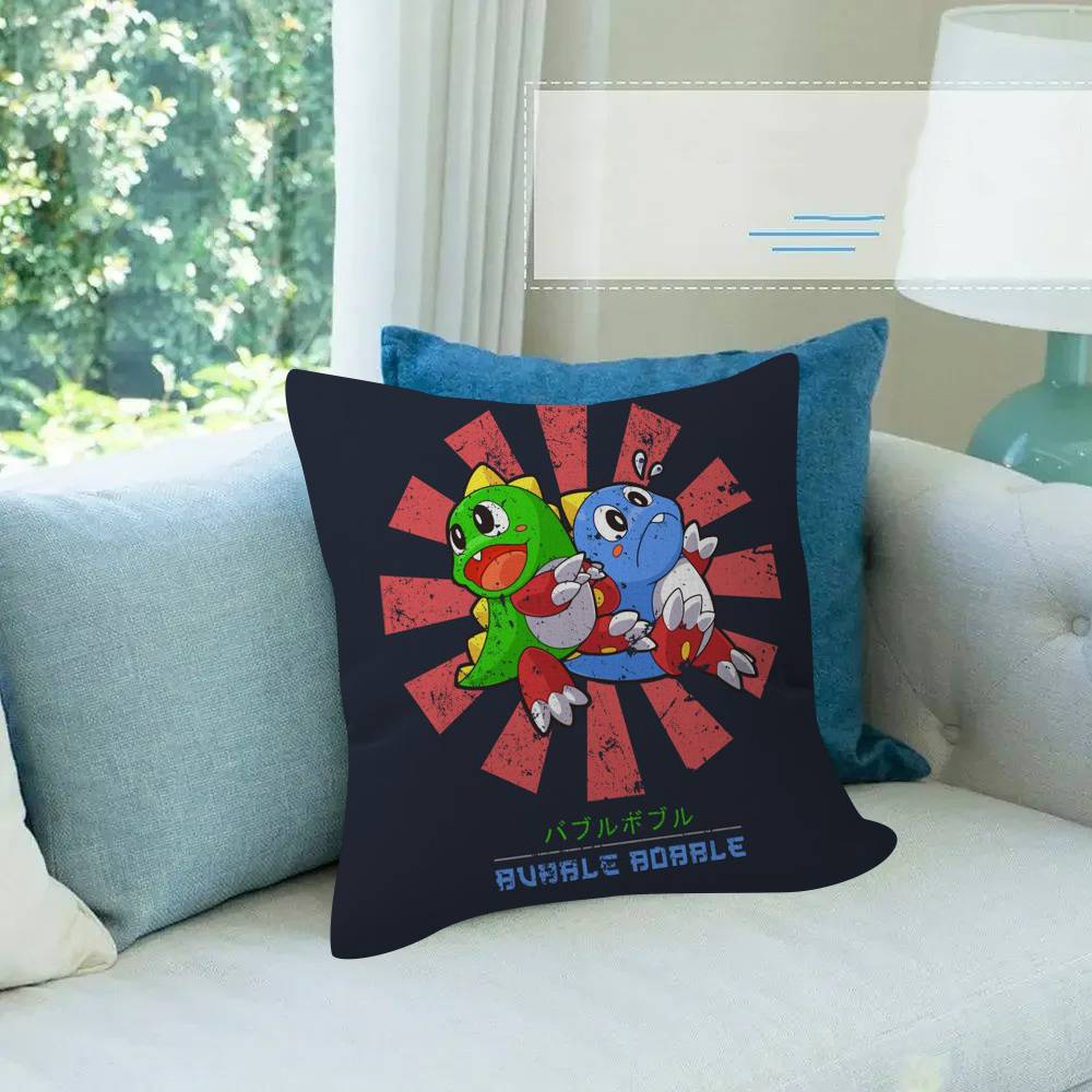 Puzzle Game BBubbles Bobble Personalized Pillow Dust Cover Bedroom Kids Party Decoration Pillowcase Birthday Children Gift