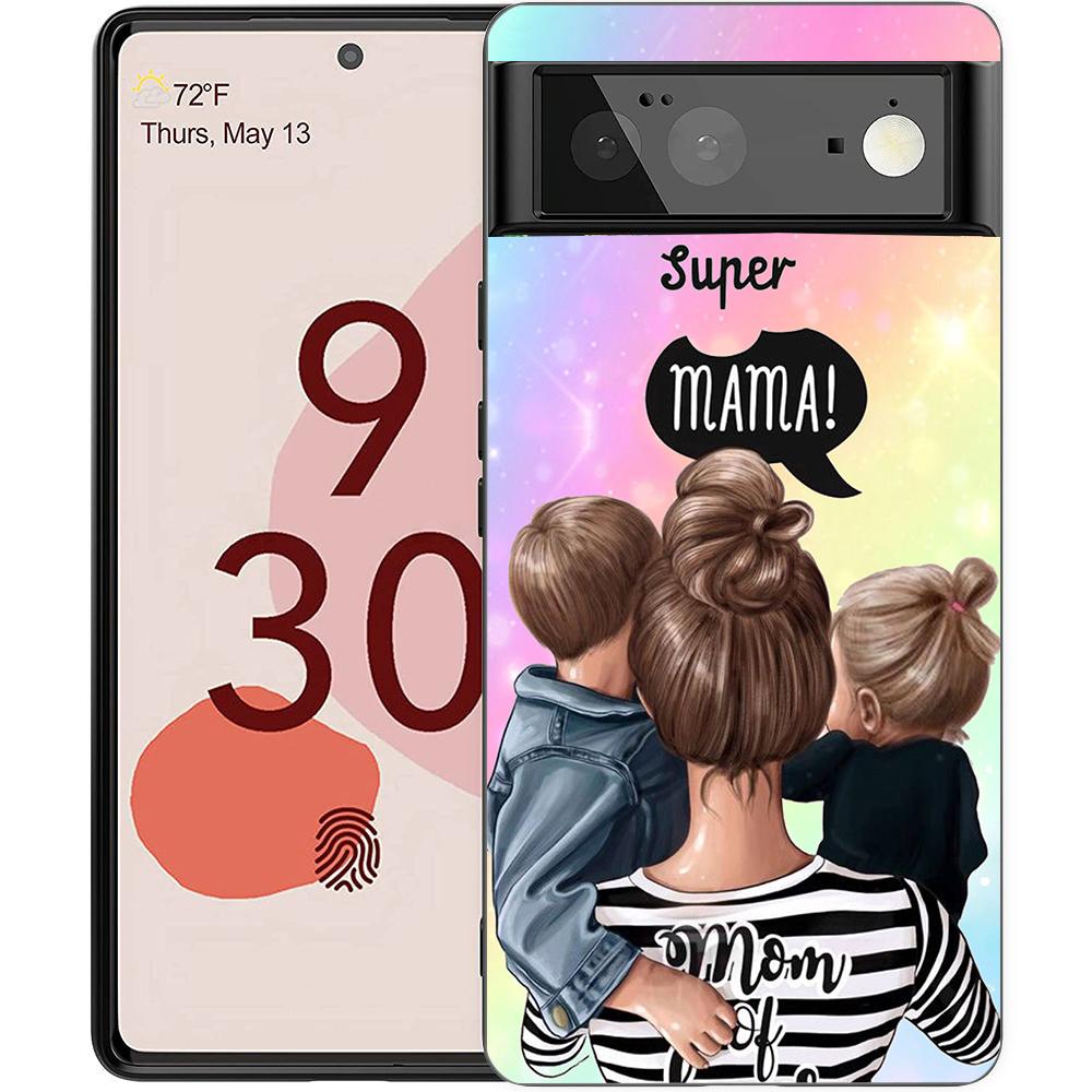 

Super Mom Baby Phone Case Cover for Google Pixel 8 7 6 7A 6A Pro 5G Shockproof Silicone Soft 9 Pro XL 8 Pro 5G Shell Coque Cases Pixel 8 pro 5g