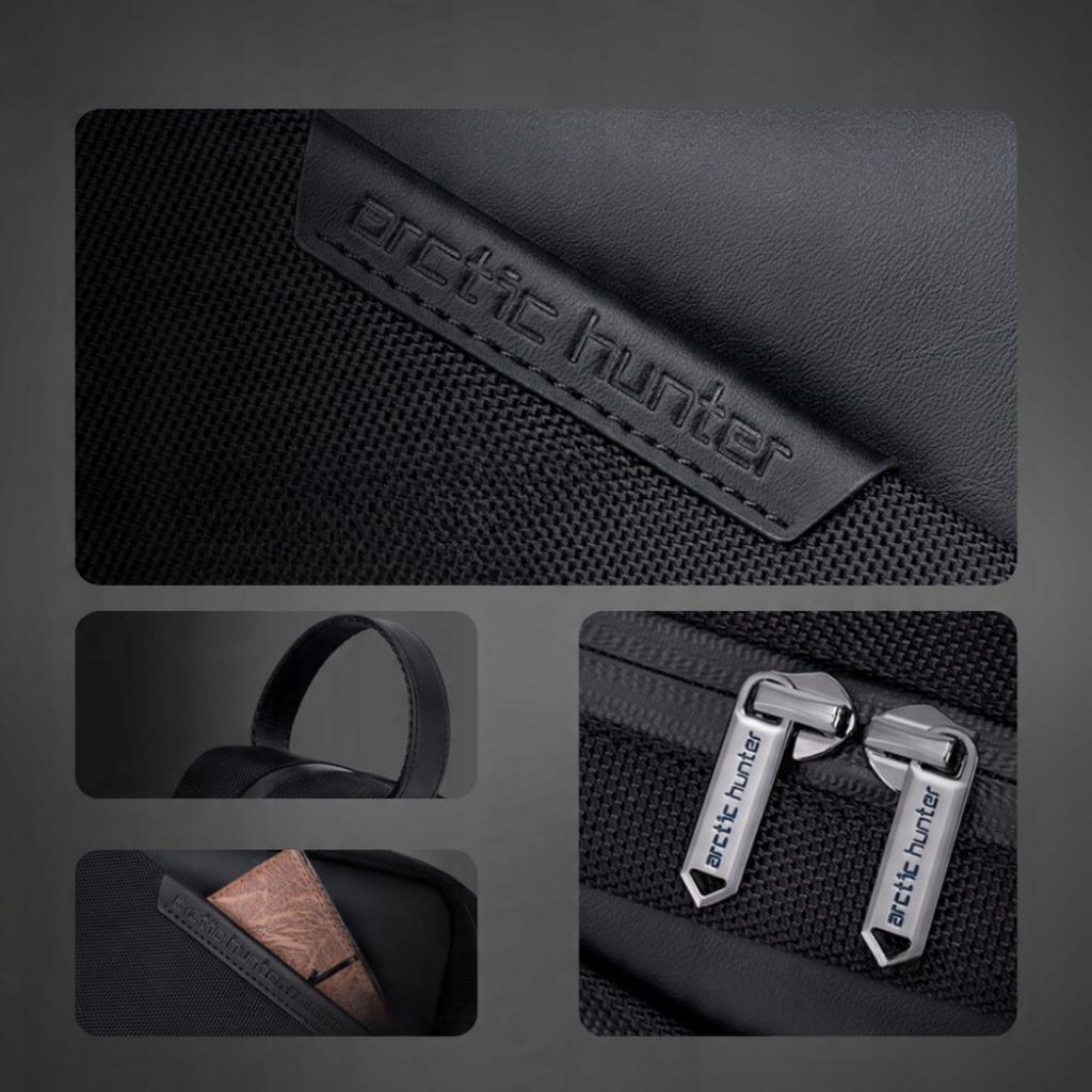 Men's Black Waterproof Compact Stylish Modern Functional Hand Pouch 2.7 L Arctic Hunter K00691black