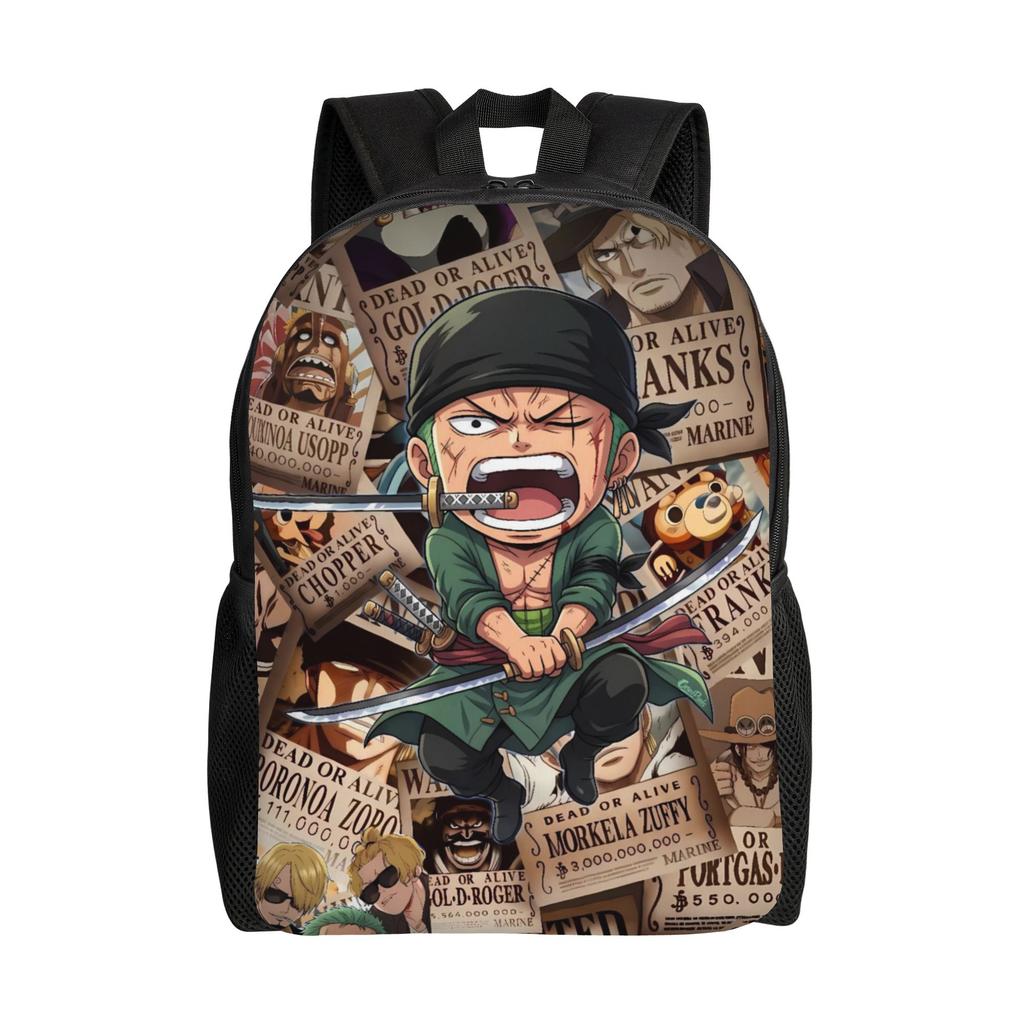 Zoro Battaglia Anime Zaino Ones Pieces Ragazzo Ragazza Poliestere Zaini Universitari Durevoli Moderne Borse Scolastiche Zaino