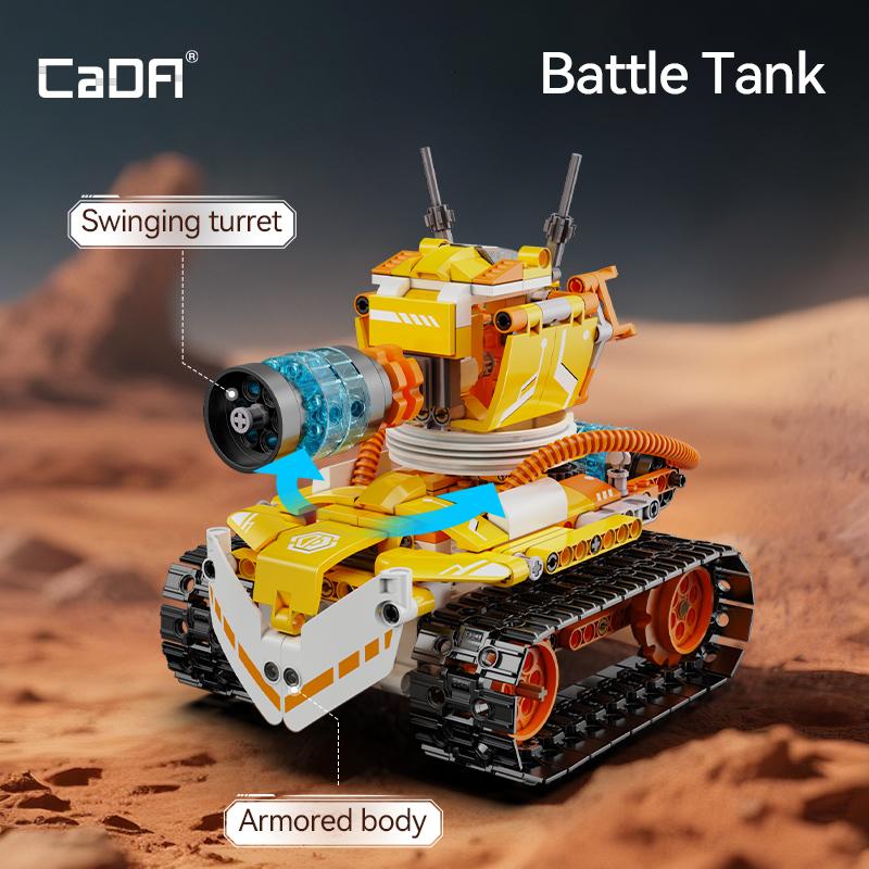 455Pcs Cada LED 3in1 W BOT Code Robot Deformation Racing Car Building Blocks Remote Control Tank Bricks Educational Toys for Kid