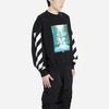OFF WHITE Waterfall Print Crewneck Sweatshirt OMBA035E19E300151088