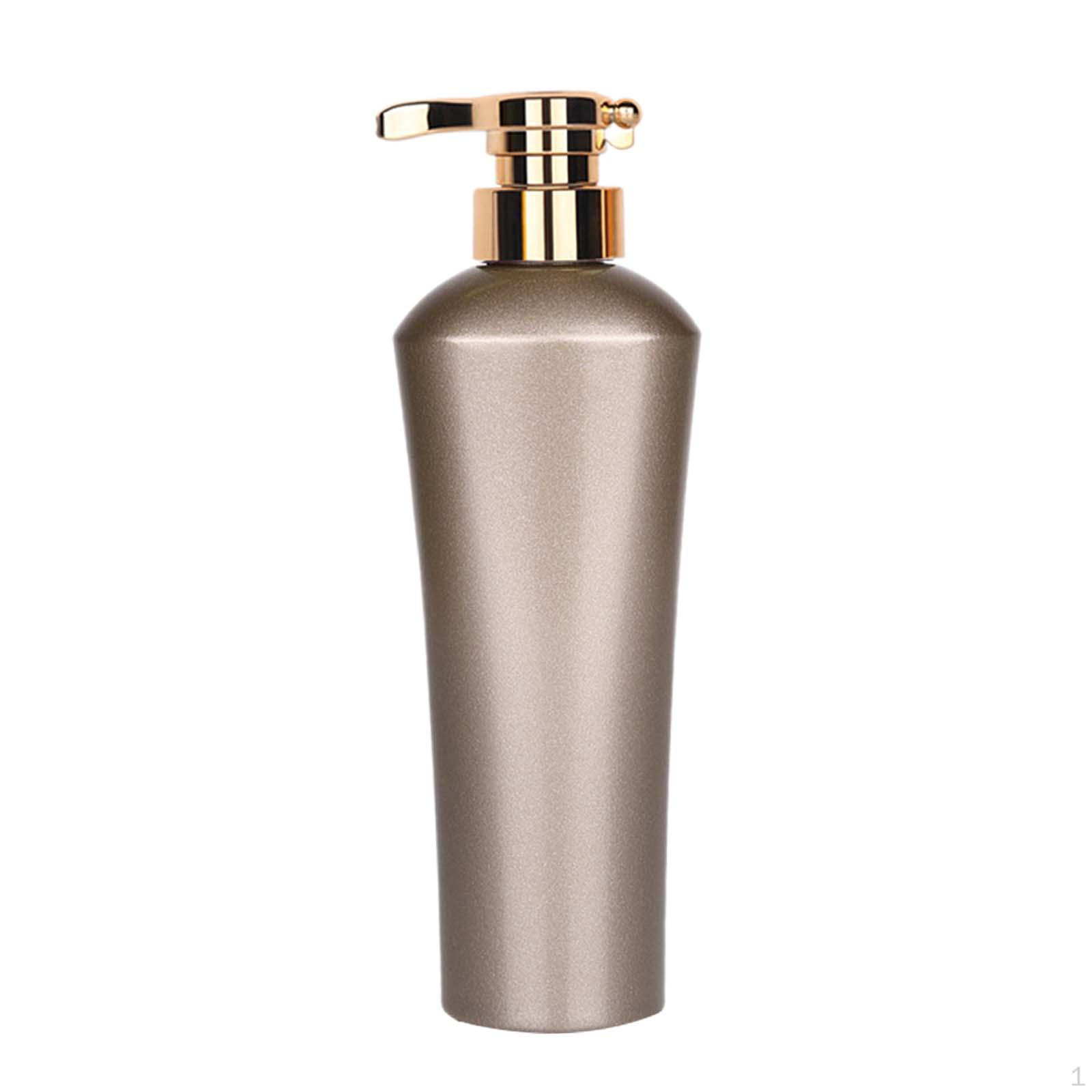 

Диспенсер для геля для душа, флакон-дозатор для лосьона, контейнер для мыла с дозатором, ручной 500 мл Gold Gray Round