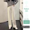Women's 2024 Winter Plus Velvet Corduroy Wide-Leg Pants - Lambskin Lined Casual Straight Trousers