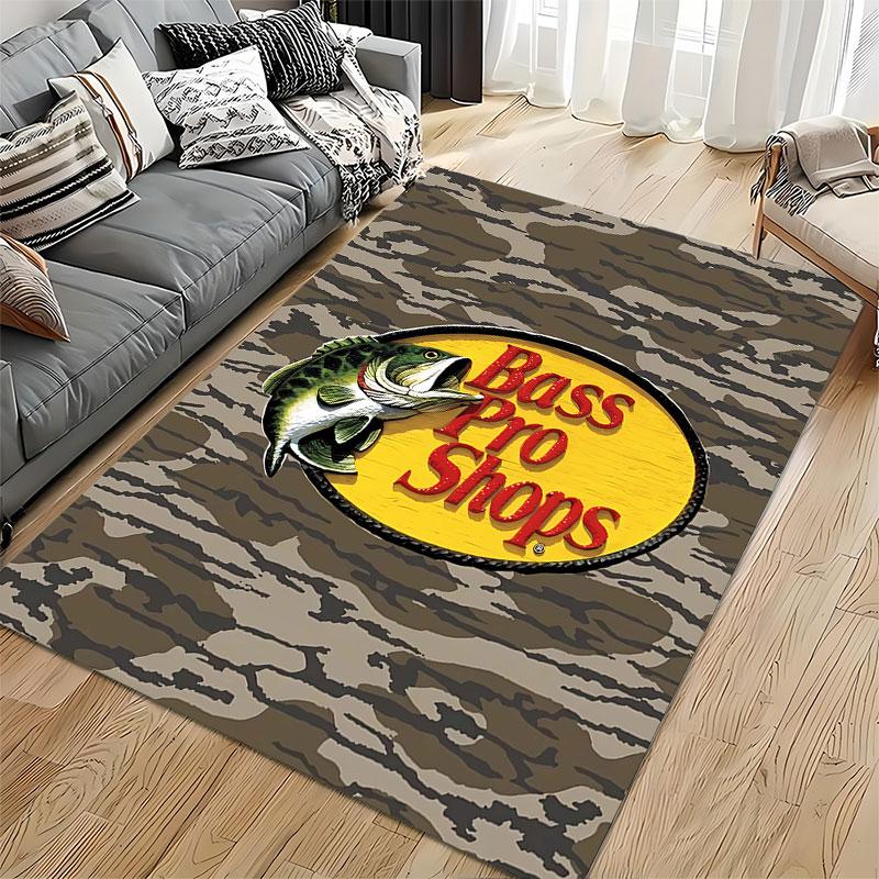 Camouflage Bass Pro Shops Carpet Suitable As a Non-slip Mat for the Living Room or Bedroom Sofa