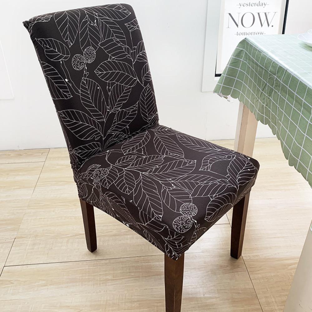 Stretchable Printed Chair Cover Simple Design Home Office Dustproof Elastic Seat Cover for Chairs
