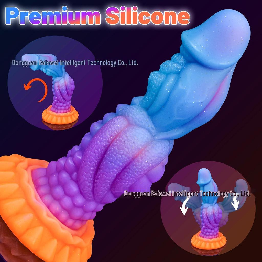 Luminous Silicone Irregular-Shaped Anal Plug Soft Flesh Erotic Toy SM Adult Masturbation Stick