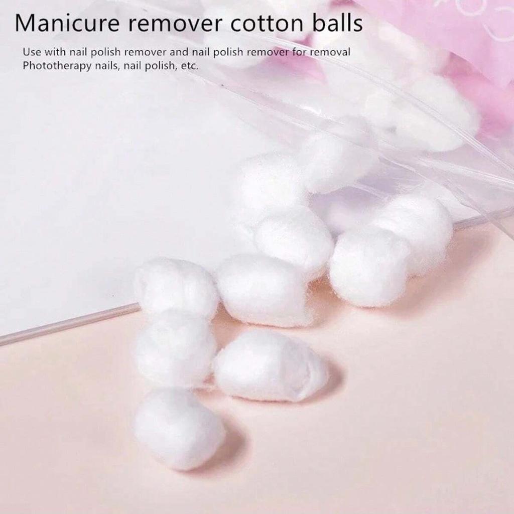 100Pcs Nail Polish Remover Cotton Wool Balls Cleaning Tool Nail Art Cleaner Manicure Tools