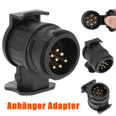 Adaptateur de prise de remorque 12V 13 à 7 broches, étanche, camion, caravane, adaptateur électrique de remorquage, connecteur de câblage de remorque, accessoires de remorquage